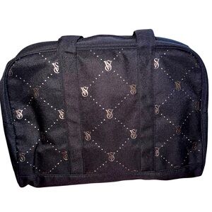 Victorias Secret Stylish Black Monogram Bag With Sequins NWT